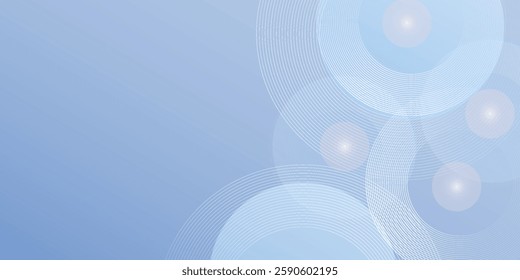 Abstract blue modern background with circle elements. Digital technology concept art