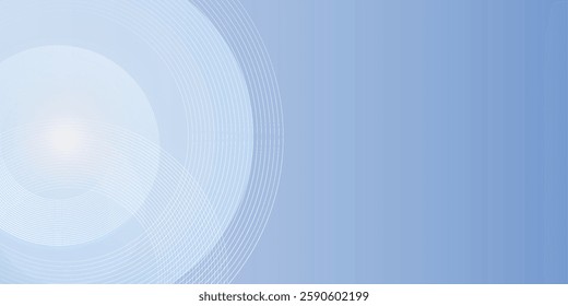 Abstract blue modern background with circle elements. Digital technology concept art