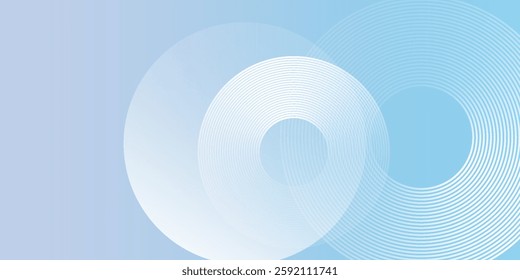 Abstract blue modern background with circle elements. Digital technology natural good