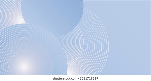 Abstract blue modern background with circle elements. Digital technology concept style. vector illustration
