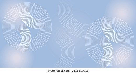Abstract blue modern background with circle elements. Digital technology concept.