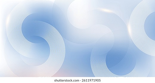 Abstract blue modern background with circle elements. Digital technology concept. vector illustration