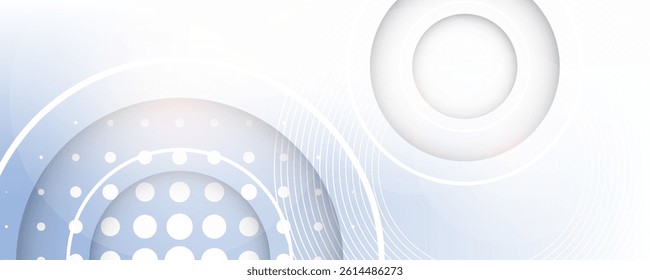 Abstract blue modern background with circle elements. Digital technology concept. vector illustration