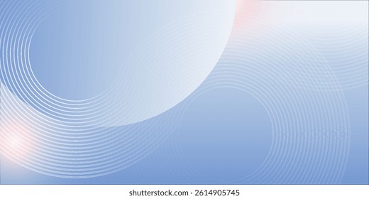 Abstract blue modern background with circle elements. Digital technology concept. vector illustration style