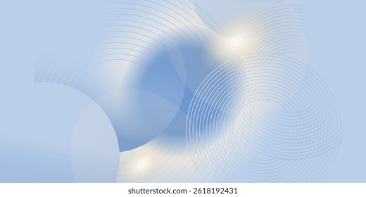 Abstract blue modern background with circle elements. Digital technology concept. vector illustration