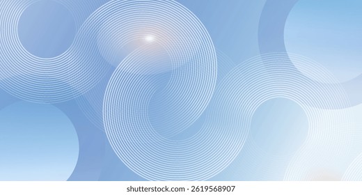 Fondo moderno azul Abstractas con Elementos circulares. Concepto de tecnología digital. Ilustración vectorial
