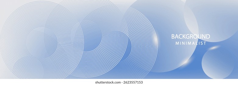 Abstract blue modern background with circle elements. Digital technology concept. vector illustration