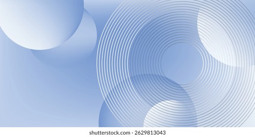 Fondo moderno azul Abstractas con Elementos circulares. Concepto de tecnología digital. Ilustración vectorial
