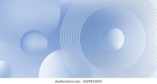 Abstract blue modern background with circle elements. Digital technology concept. vector illustration