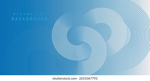 Abstract blue modern background with circle elements. Digital technology concept. vector illustration