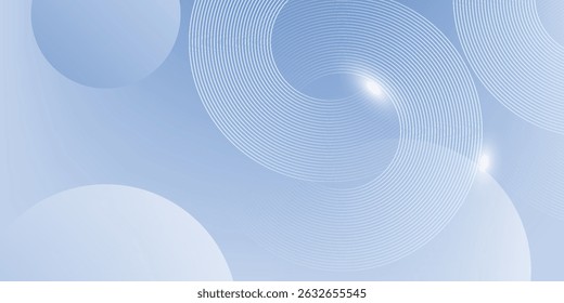Abstract blue modern background with circle elements. Digital technology concept. 
