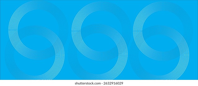 Abstrakter, blauer, moderner Hintergrund mit Kreiselementen. Digitales Technologiekonzept Vektorgrafiken 