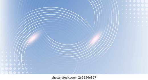 Abstract blue modern background with circle elements. Digital technology concept. vector illustration