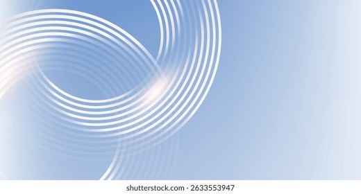 Fondo moderno azul Abstractas con Elementos circulares. Concepto de tecnología digital. Ilustración vectorial