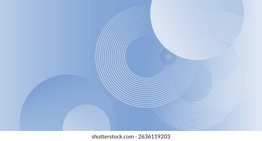 Abstract blue modern background with circle elements. Digital technology concept. vector illustration