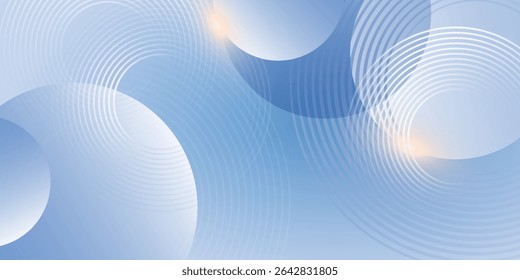 Abstract blue modern background with circle elements. Digital technology concept. Vector Eps10