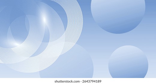 Abstract blue modern background with circle elements. Digital technology concept.