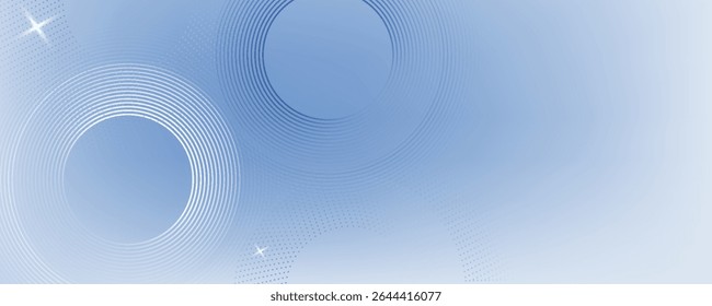 Abstract blue modern background with circle elements. Digital technology concept. vector illustration