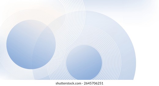 Fondo moderno azul Abstractas con Elementos circulares. Concepto de tecnología digital. Ilustración vectorial
