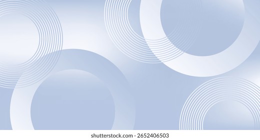 Abstract blue modern background with circle line elements. Digital technology concept, vector illustration