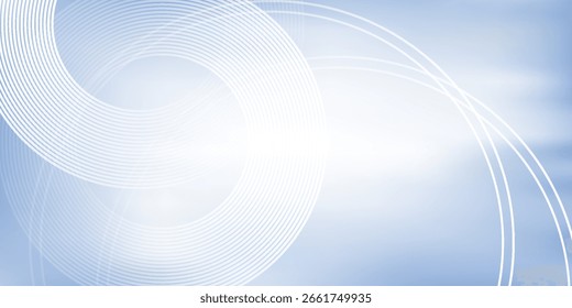 Fondo moderno azul Abstractas con Elementos circulares. Concepto de tecnología digital. Ilustración vectorial.