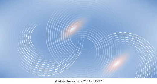 Abstract blue modern background with circle elements. Digital technology concept. vector illustration