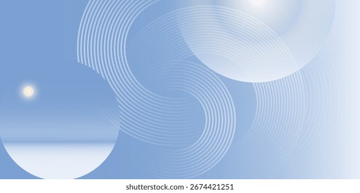 Fondo moderno azul Abstractas con Elementos circulares. Concepto de tecnología digital. Ilustración vectorial