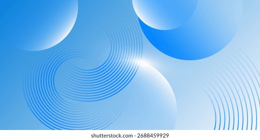 Abstract blue modern background with circle elements. Digital technology concept. Eps10
