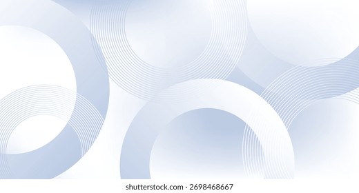 Abstract blue modern background with circle line elements. Digital technology concept. Modern design