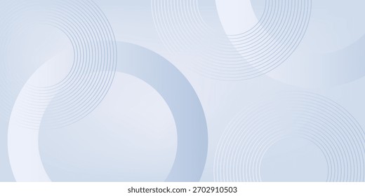 Abstract blue modern background with circle line elements. Digital technology concept.
