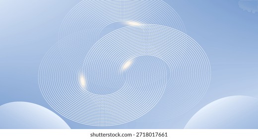 Abstract blue modern background with circle elements. Digital technology concept. 