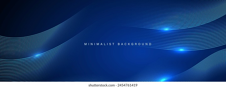 Abstract blue modern background with dynamic geometric shapes.