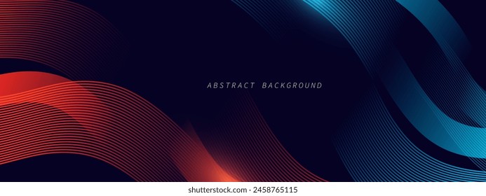 Abstract blue modern background with dynamic geometric shapes.