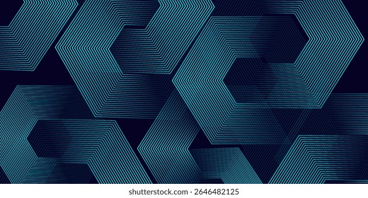 Abstract blue modern background with dynamic geometric shapes. vector eps 10