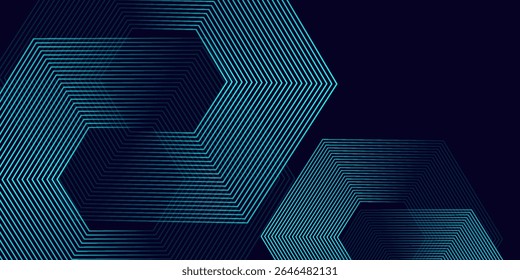 Abstract blue modern background with dynamic geometric shapes. vector eps 10