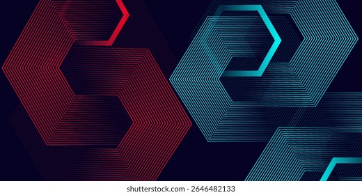Abstract blue modern background with dynamic geometric shapes. vector eps 10