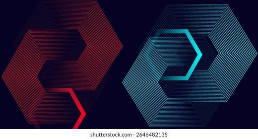 Fundo moderno azul abstrato com formas geométricas dinâmicas. vetor eps 10