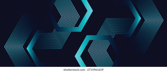 Abstrakter, blauer, moderner Hintergrund mit dynamischen, geometrischen Formen. Vektor eps.10