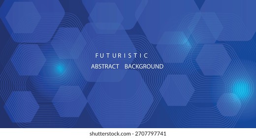Abstractas fondo azul moderno con líneas geométricas brillantes. Diseño de forma hexagonal degradado azul. Concepto de tecnología futurista moderna 