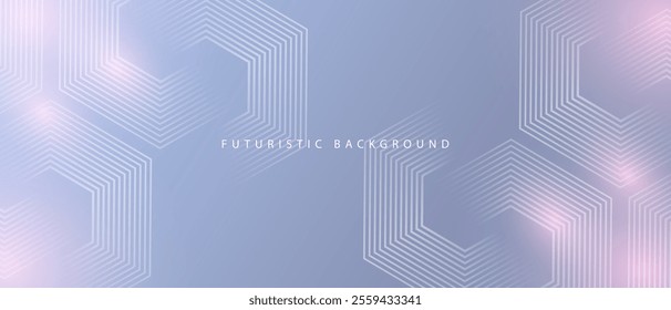 Abstract blue modern background with hexagon elements. Digital technology concept. vector illustration