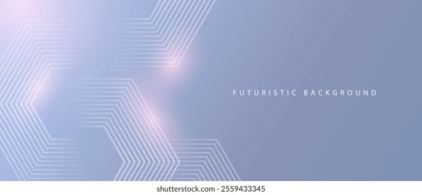 Abstract blue modern background with hexagon elements. Digital technology concept. vector illustration