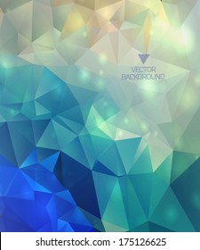 Abstract blue modern background with polygons.