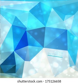 Abstract blue modern background with polygons.