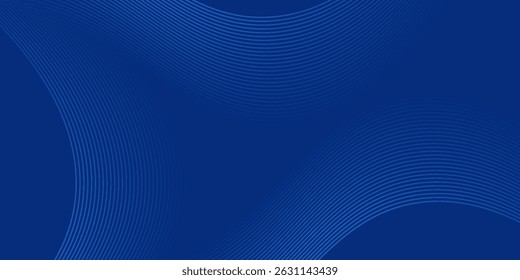 Abstract blue modern background with smooth lines. Dynamic waves. vector illustration.