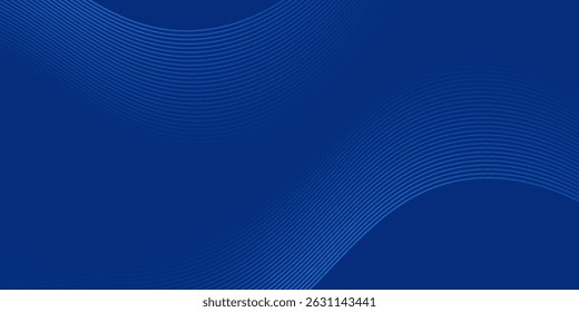 Fundo moderno azul abstrato com linhas suaves. Ondas dinâmicas. ilustração vetorial.