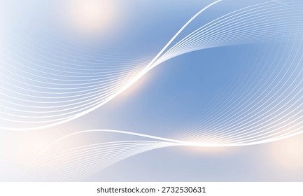 Abstract blue modern background with white lin elements. Digital technology concept. vector illustration