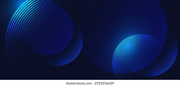 Abstract blue modern background with. Dynamic geometric shapes. Vector illustration.