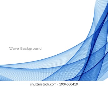 Abstract blue modern dynamic wave design background vector