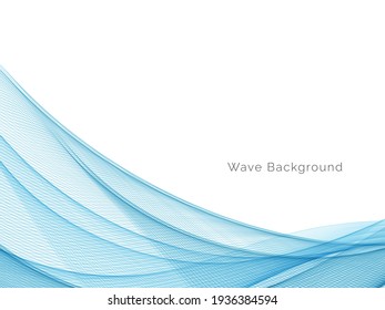 Abstract blue modern dynamic wave design background vector