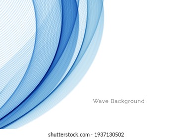 Abstract blue modern dynamic wave design background vector